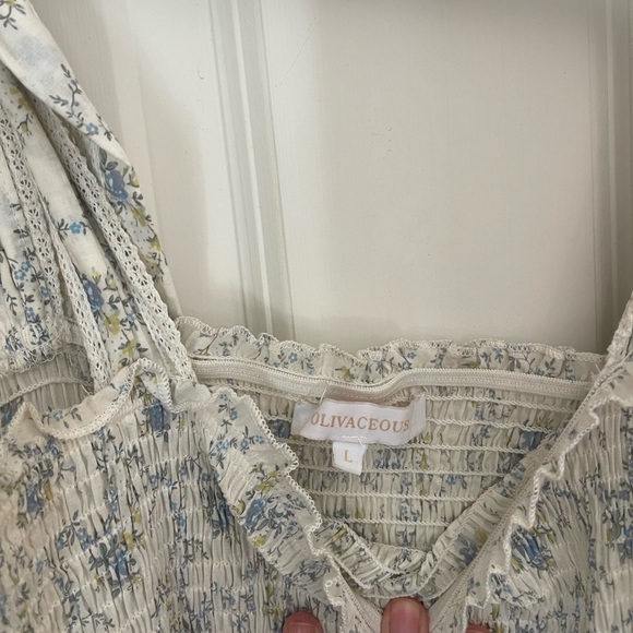 Floral print smocked tie dress. White dress pictured for fit only! - Picture 3 of 4